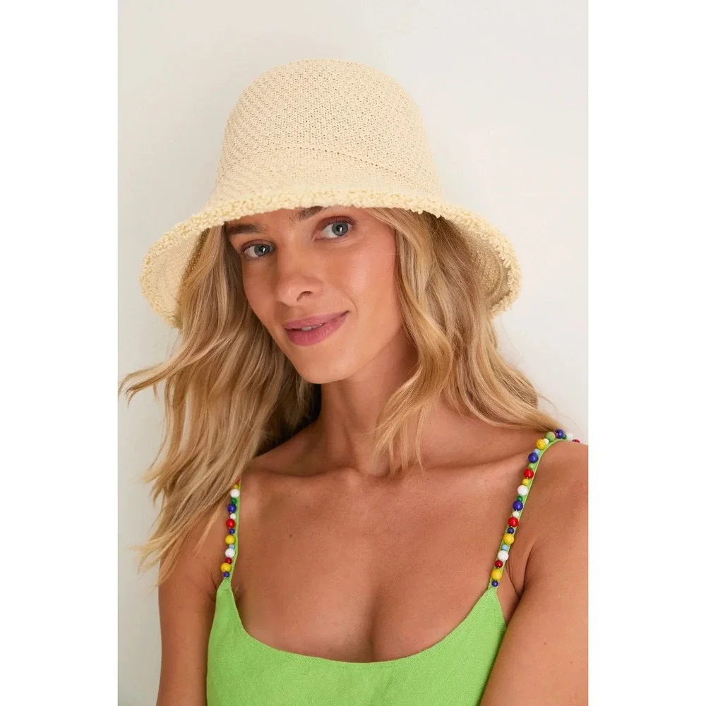 Hat Attack Penny Woven Bucket Hat in Natural